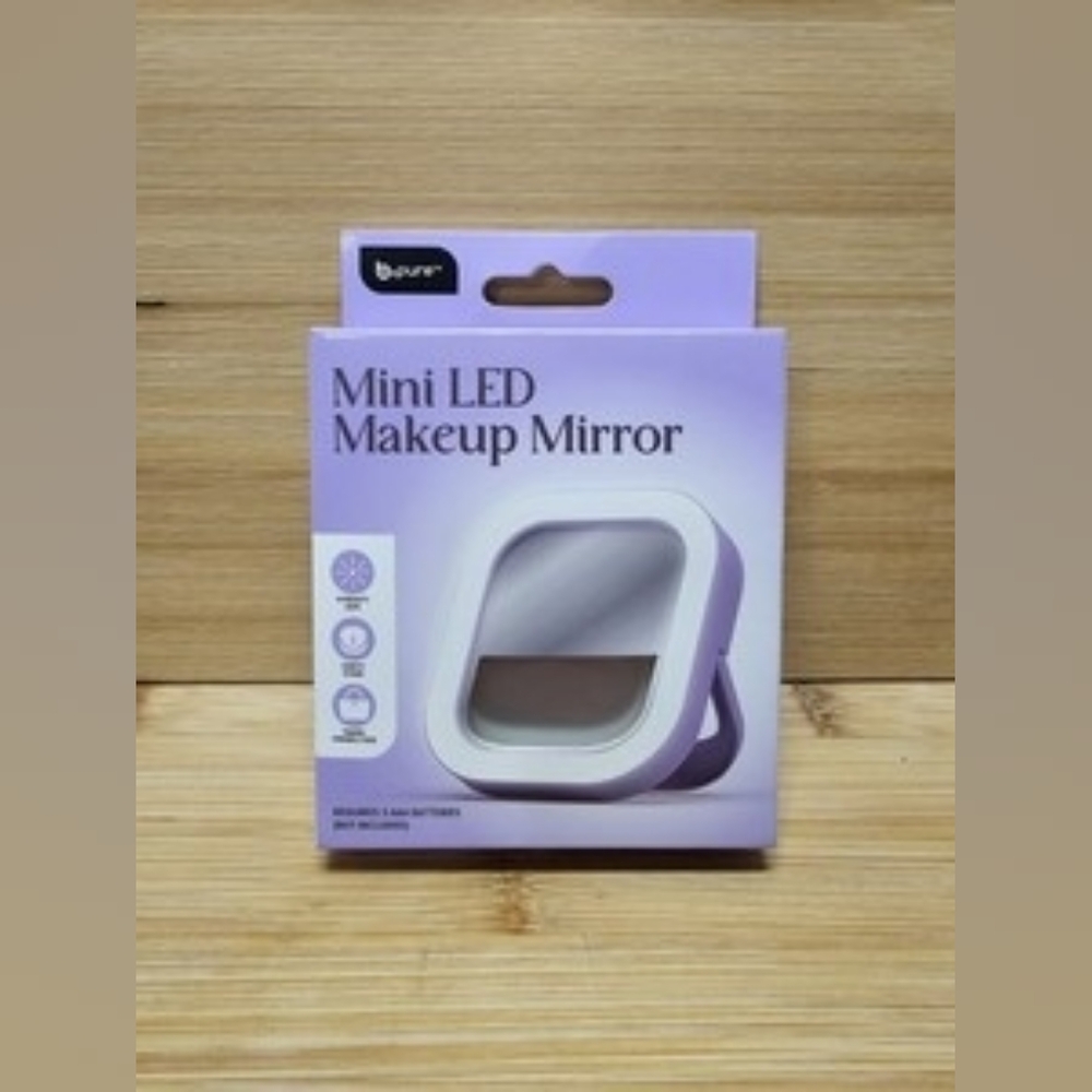 🐆b-Pure Mini LED Makeup Mirror - Purple 💜